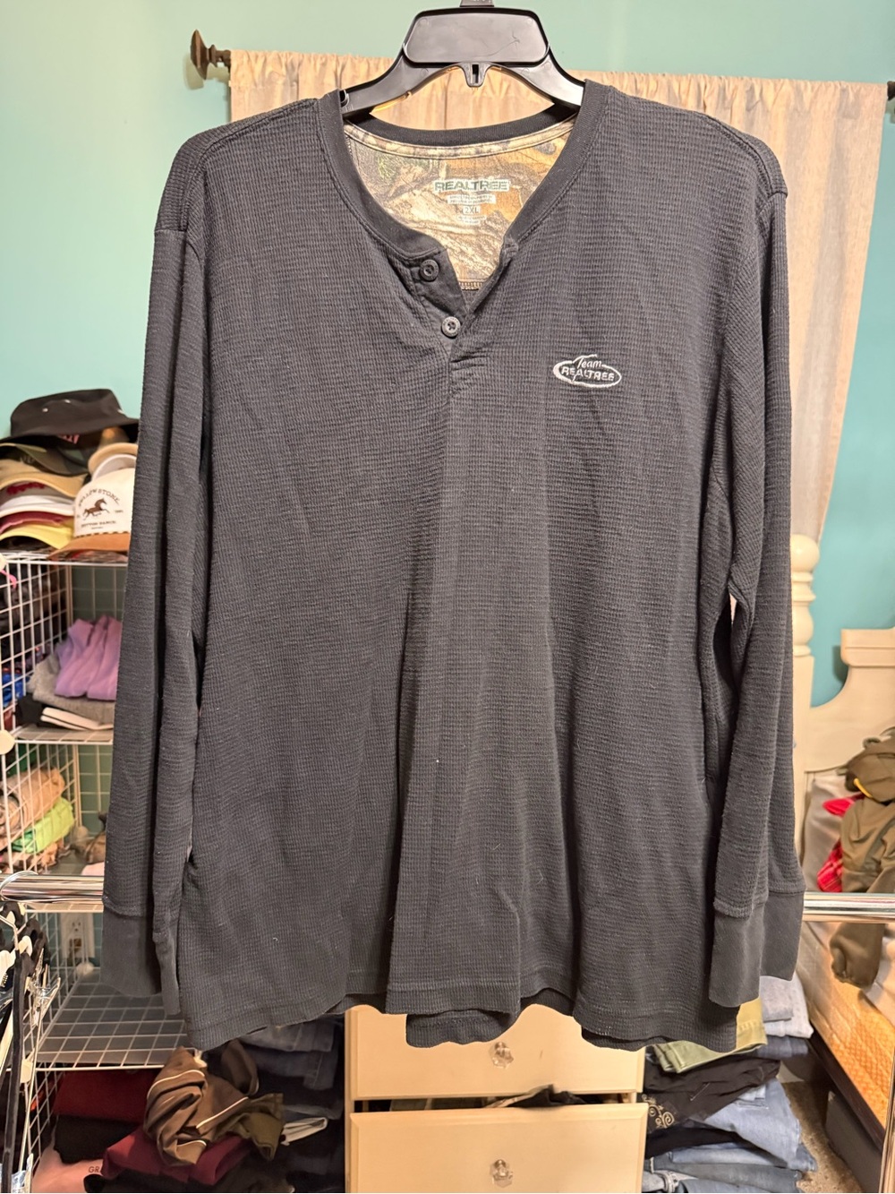 Realtree Team Realtree Camo Thermal Henley Long Sleeve
